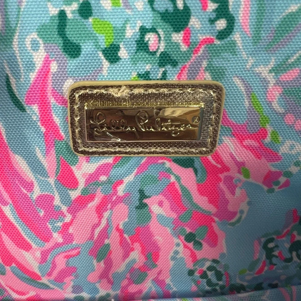 Lilly Pulitzer Backpack Cooler Beach Party Insulated‎ Lunch Box Turquoise Pink